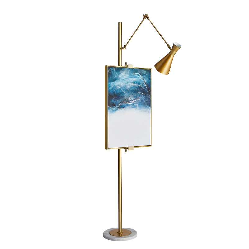 Торшер Researcher Floor Lamp Глянцевое золото Белый в Грозном | Loft Concept 