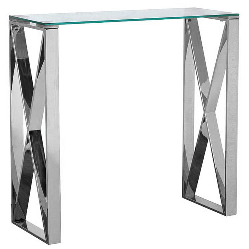 Консоль Silver Luxury Console Прозрачное Стекло Серебряный Консоль Silver Luxury Console Прозрачное Стекло Серебряный в Грозном | Loft Concept