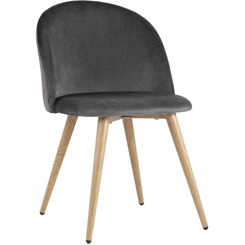 Стул Miruna Chair II Серый Велюр Серый Древесина Стул Miruna Chair II Серый Велюр Серый Древесина в Грозном | Loft Concept