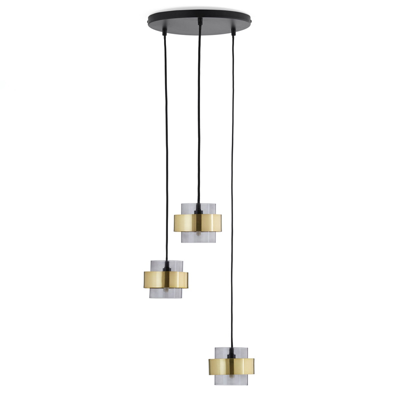 Люстра Truvor Chandelier Стекло Смок Латунь Люстра Truvor Chandelier Стекло Смок Латунь в Грозном | Loft Concept