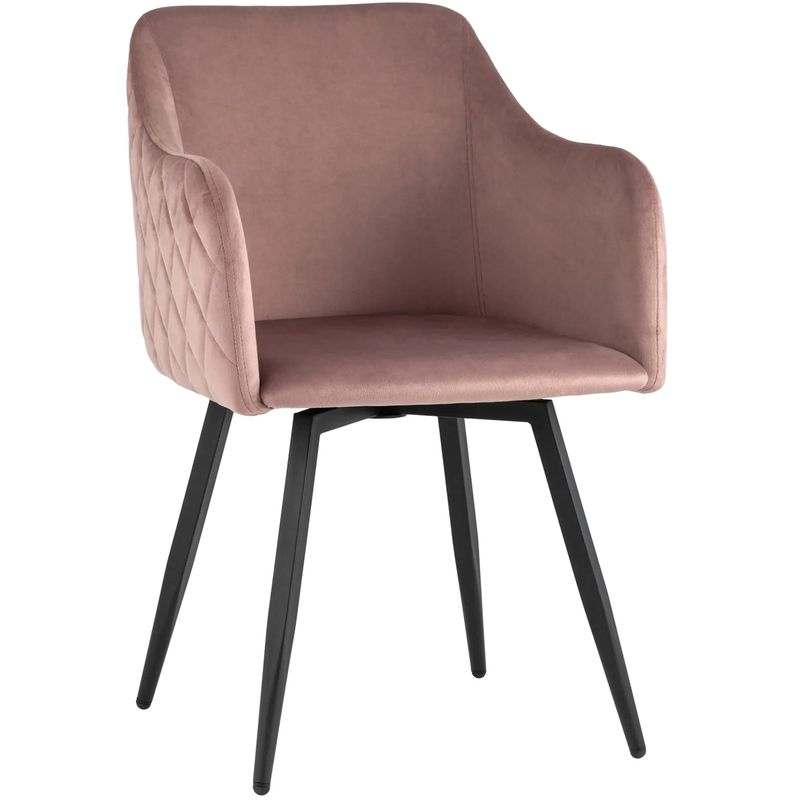 Стул Вращающийся Nika Chair Цвет Пыльная Роза Розовый пастельный Черный Стул Вращающийся Nika Chair Цвет Пыльная Роза Розовый пастельный Черный в Грозном | Loft Concept