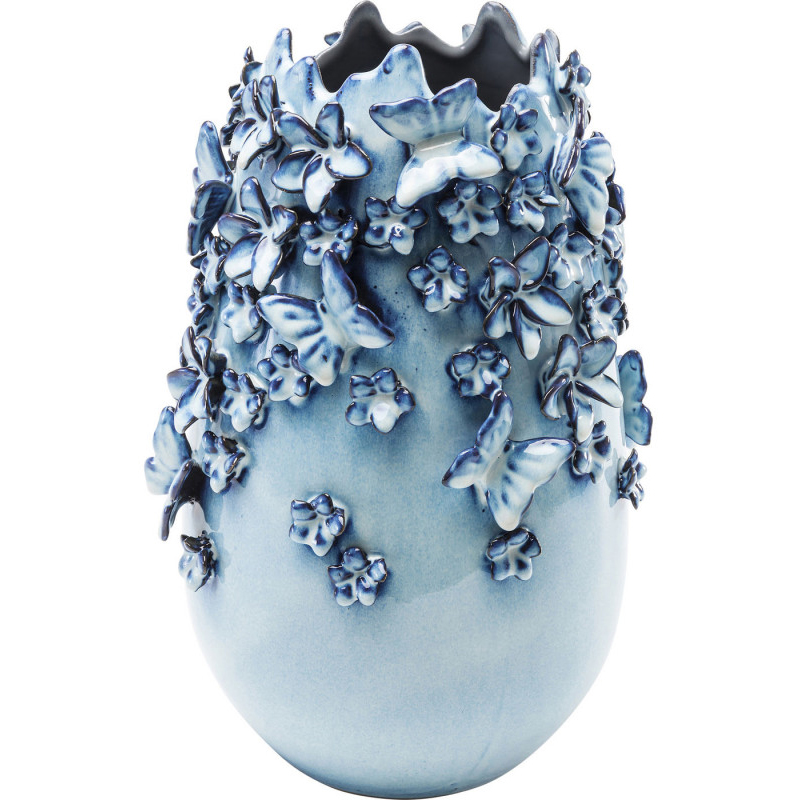 Ваза Blue & white Butterflies vase Голубой Ваза Blue & white Butterflies vase Голубой в Грозном | Loft Concept