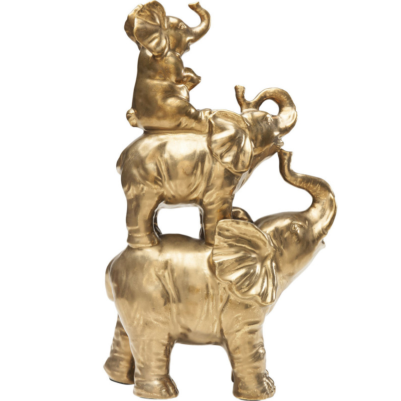 Статуэтка Family of Golden Elephants Золотой Статуэтка Family of Golden Elephants Золотой в Грозном | Loft Concept