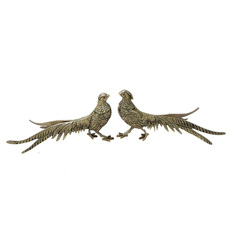 Статуэтка бронзовая пара Фазаны золотые Bronze Birds Золотой Статуэтка бронзовая пара Фазаны золотые Bronze Birds Золотой в Грозном | Loft Concept