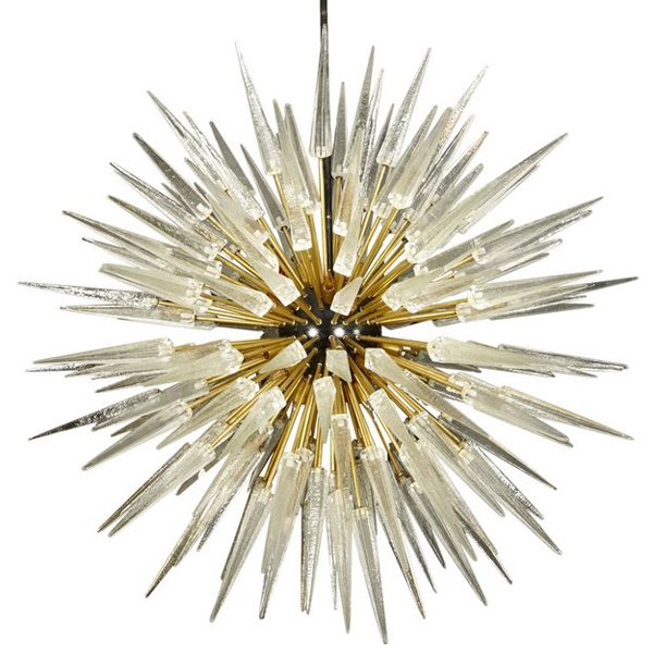 Murano Spike Sputnik Rock Chandelier Золотой Черный Прозрачное Стекло Murano Spike Sputnik Rock Chandelier Золотой Черный Прозрачное Стекло в Грозном | Loft Concept