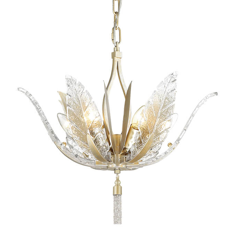 Люстра Glass Petals Chandelier 50 Золотой Прозрачный (Transparent) Люстра Glass Petals Chandelier 50 Золотой Прозрачный (Transparent) в Грозном | Loft Concept