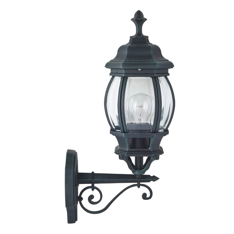 Уличный светильник Lacres Sconce Винтажный черный Прозрачное Стекло Уличный светильник Lacres Sconce Винтажный черный Прозрачное Стекло в Грозном | Loft Concept