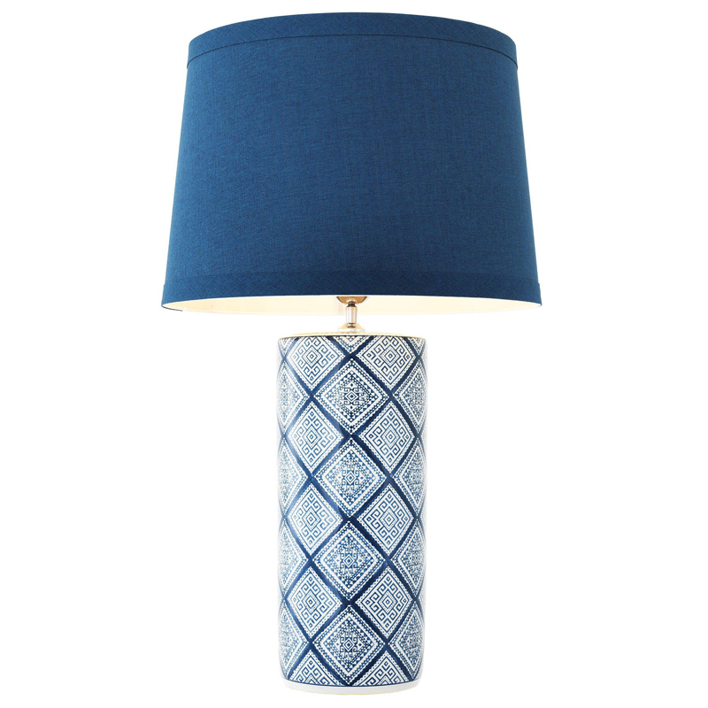 Настольная лампа Eichholtz Table Lamp Forever Белый Синий Настольная лампа Eichholtz Table Lamp Forever Белый Синий в Грозном | Loft Concept