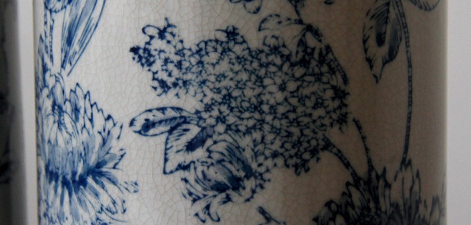 Вазы blue and white ornament Комплект из 2-х Вазы blue and white ornament Комплект из 2-х - Loft-Concept в Грозном