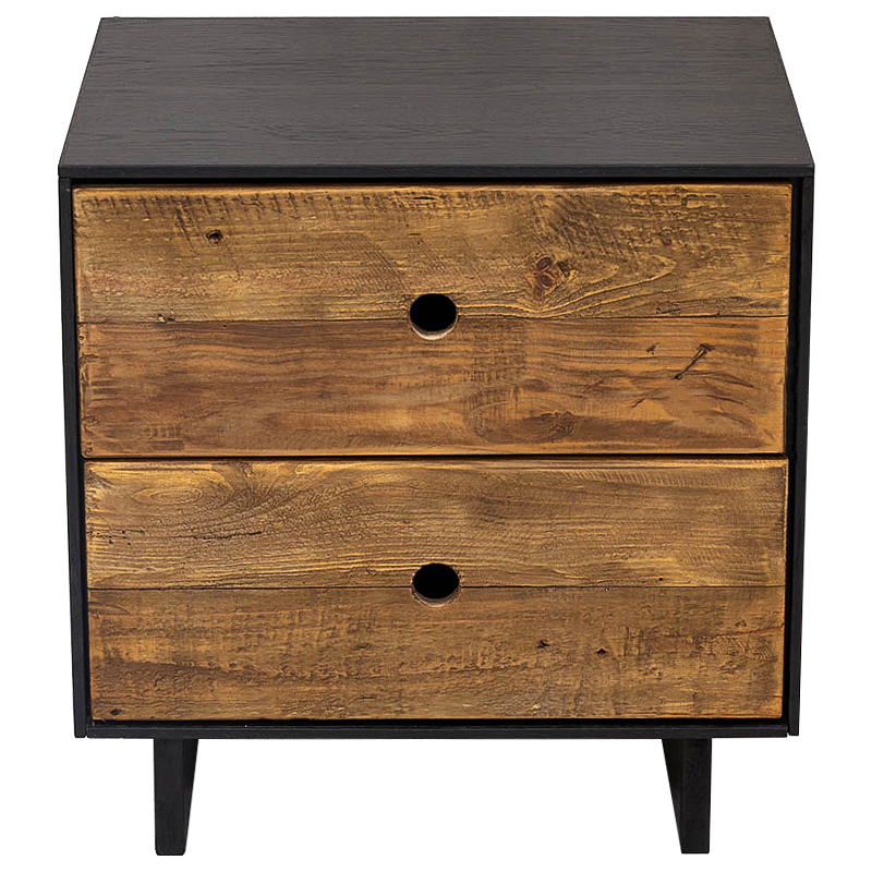 Тумбочка с 2-мя ящиками Russell Nightstand Коричневый Древесина в Грозном | Loft Concept 