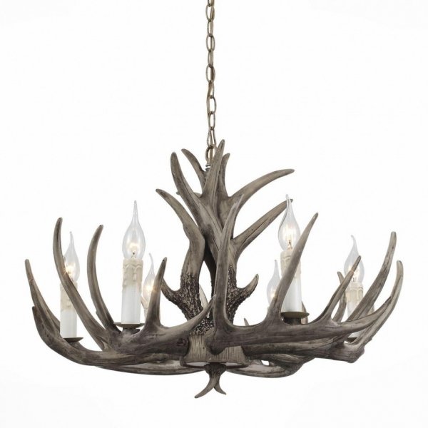 Люстра Hornland Chandelier 6 Grey Серый Люстра Hornland Chandelier 6 Grey Серый в Грозном | Loft Concept