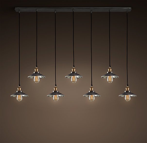 Люстра Loft Cone Pendant Reflector 7 Line Черный Люстра Loft Cone Pendant Reflector 7 Line Черный в Грозном | Loft Concept