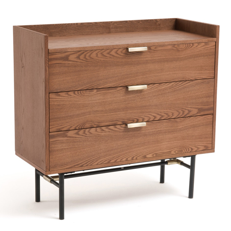 Комод с бортиками Torgny Chest of drawers Орех Латунь Комод с бортиками Torgny Chest of drawers Орех Латунь в Грозном | Loft Concept