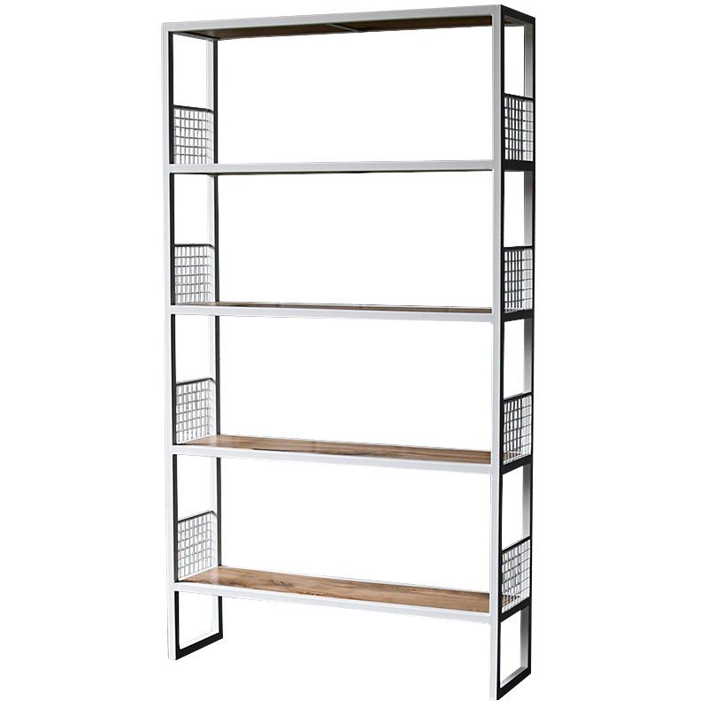Стеллаж Richie Industrial Metal Rust White Rack Древесина Белый Стеллаж Richie Industrial Metal Rust White Rack Древесина Белый в Грозном | Loft Concept
