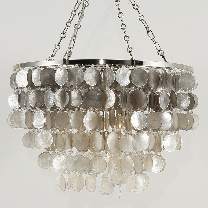 Люстра из ракушек SHELL Chandelier grey 61 Перламутровый Серый Люстра из ракушек SHELL Chandelier grey 61 Перламутровый Серый в Грозном | Loft Concept