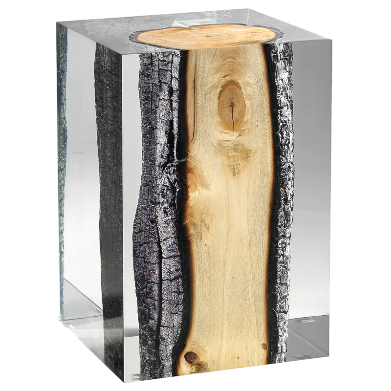 Приставной стол Acrylic Glass Nilleq Hekla Side Table & Stool Прозрачный Древесина Приставной стол Acrylic Glass Nilleq Hekla Side Table & Stool Прозрачный Древесина в Грозном | Loft Concept
