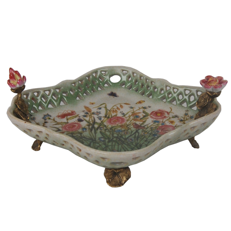 Блюдо Flower Meadow Dish Мульти Бронза Блюдо Flower Meadow Dish Мульти Бронза в Грозном | Loft Concept