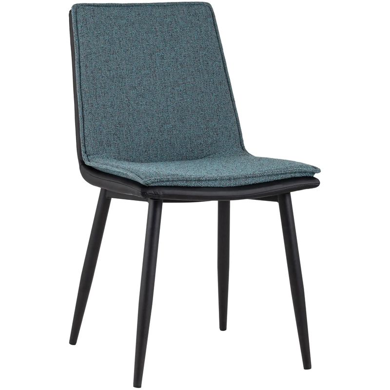 Стул Melissa Chair Серо-Синий Рогожка Серо-голубой Черный Стул Melissa Chair Серо-Синий Рогожка Серо-голубой Черный в Грозном | Loft Concept