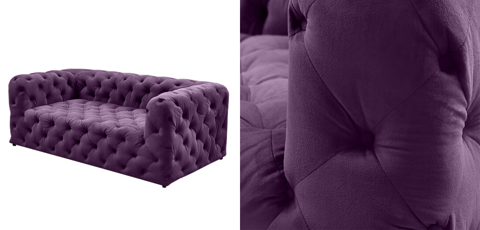 Диван Soho tufted purple velor Диван Soho tufted purple velor - Loft-Concept в Грозном