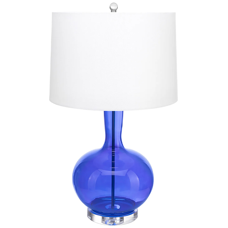 Настольная лампа Everly Lamp Белый Синий Прозрачный Настольная лампа Everly Lamp Белый Синий Прозрачный в Грозном | Loft Concept