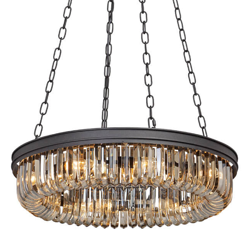 Люстра Retro Frozen Amber Glass Chandelier D 62 Черный в Грозном | Loft Concept 
