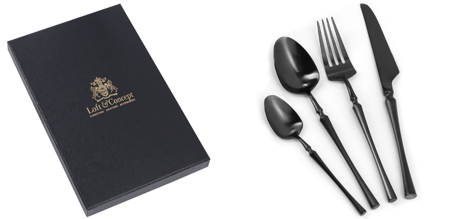 Столовые приборы Gothic Black - Loft-Concept в Грозном