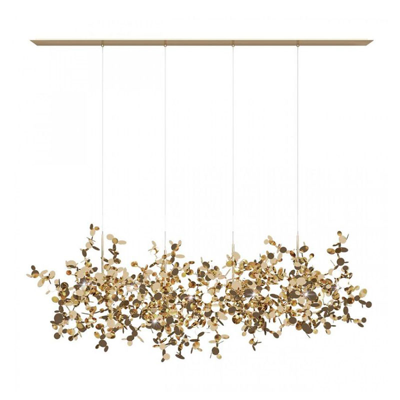 Люстра Terzani Argent Suspension Linear Gold длина 120 см Золотой Люстра Terzani Argent Suspension Linear Gold длина 120 см Золотой в Грозном | Loft Concept
