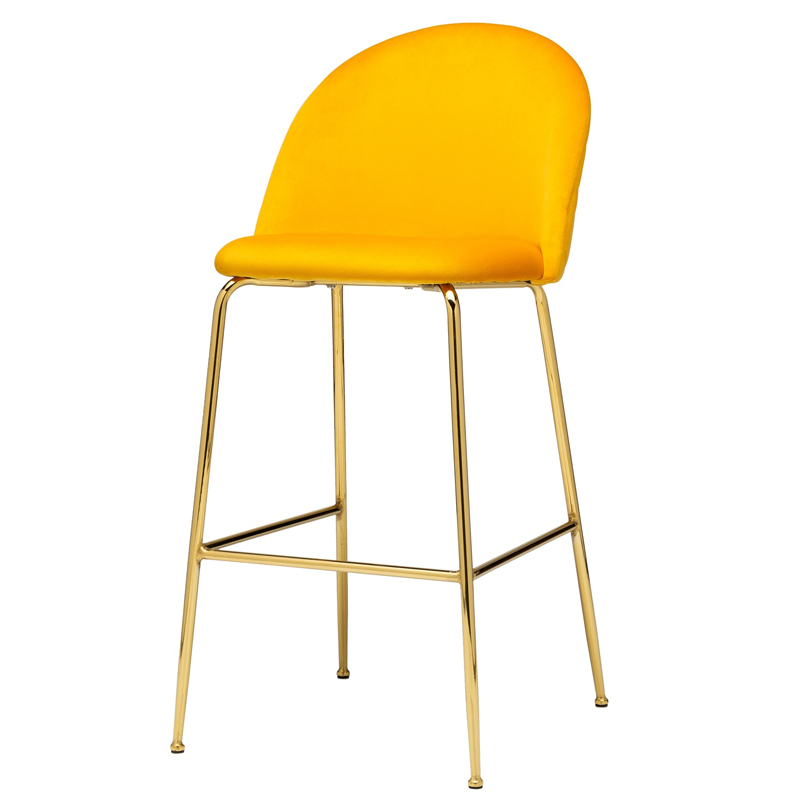 Барный стул Vendramin Bar Stool yellow Желтый Глянцевое золото Барный стул Vendramin Bar Stool yellow Желтый Глянцевое золото в Грозном | Loft Concept