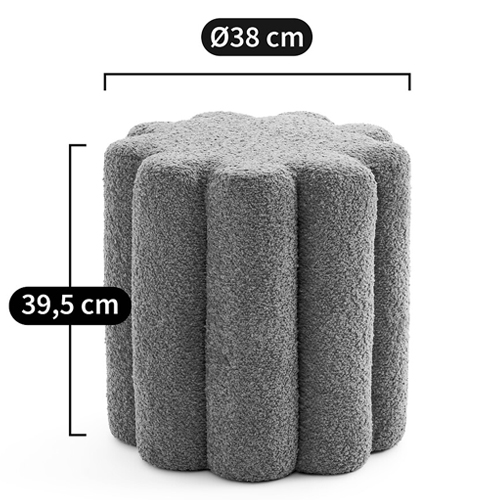 Пуф с обивкой из ткани букле Flo Pouf Пуф с обивкой из ткани букле Flo Pouf в Грозном