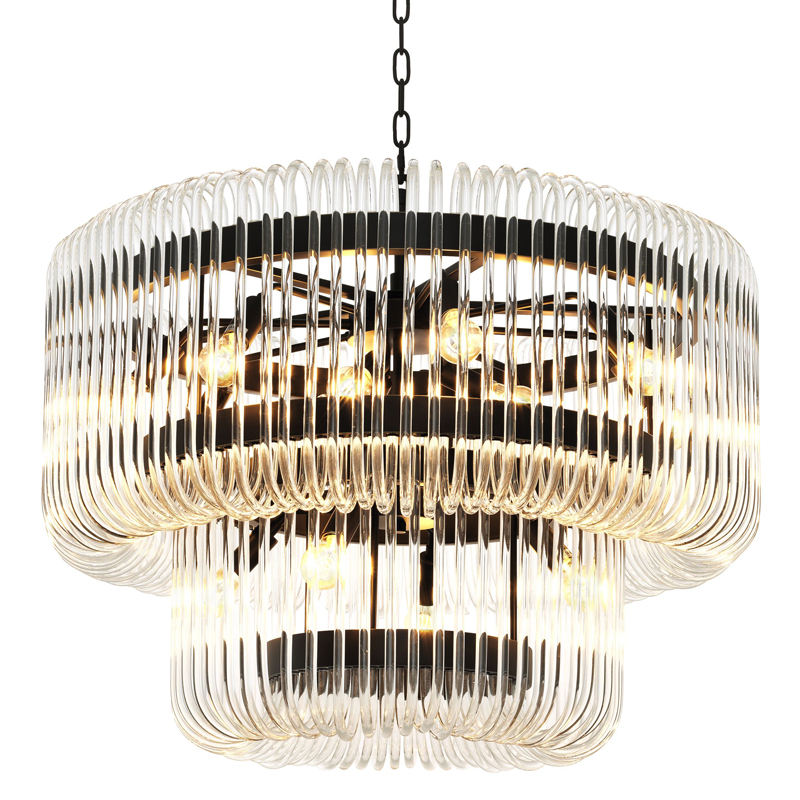 Люстра Eichholtz Chandelier Sutton House Темная бронза Прозрачный Люстра Eichholtz Chandelier Sutton House Темная бронза Прозрачный в Грозном | Loft Concept