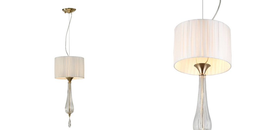 Подвесной светильник Fluff Brass с Абажуром Подвесной светильник Fluff Brass с Абажуром - Loft-Concept в Грозном