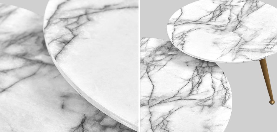 Комплект из двух столов Marble & Brass Комплект из двух столов Marble & Brass - Loft-Concept в Грозном