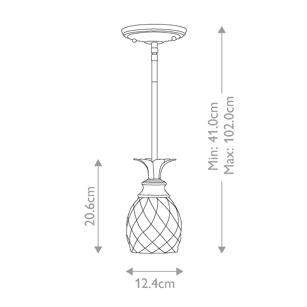 Подвесной светильник цвета латунь с прозрачнымплафоном в форме ананаса Hinkley в Грозном