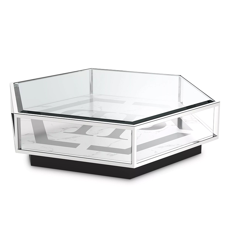 Кофейный стол Philipp Plein Coffee Table Falcon View Chrome Хром Белый Серый Черный Кофейный стол Philipp Plein Coffee Table Falcon View Chrome Хром Белый Серый Черный в Грозном | Loft Concept