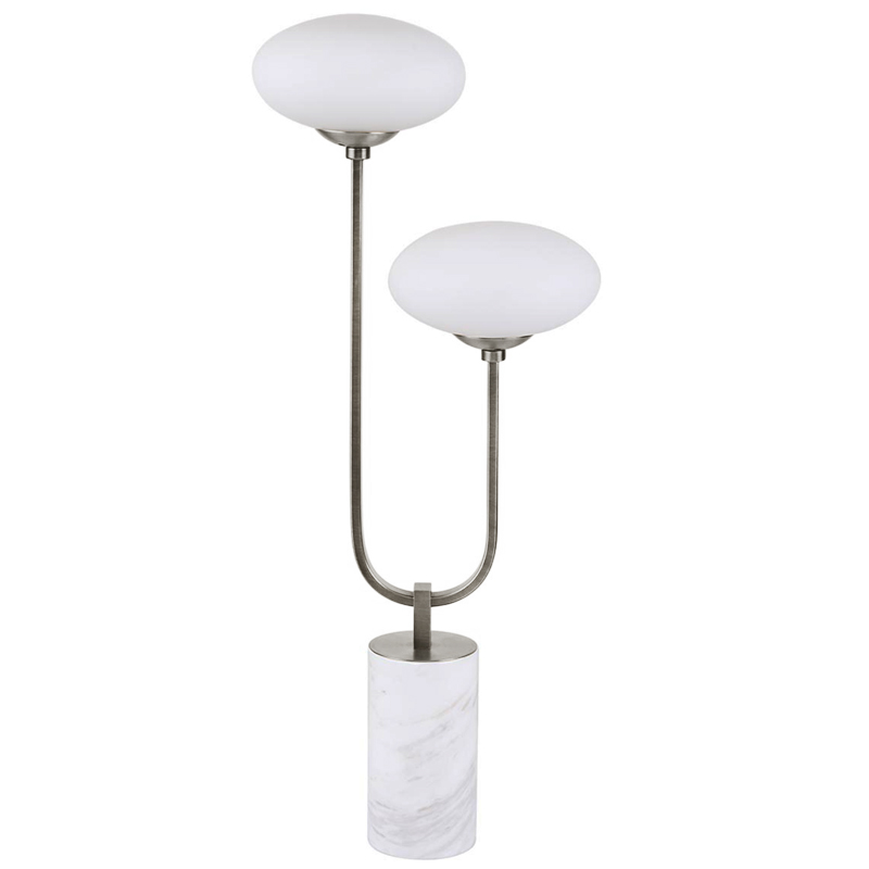 Oval Balls Mushrooms Table Lamp Silver Серебряный Прозрачный белый Oval Balls Mushrooms Table Lamp Silver Серебряный Прозрачный белый в Грозном | Loft Concept