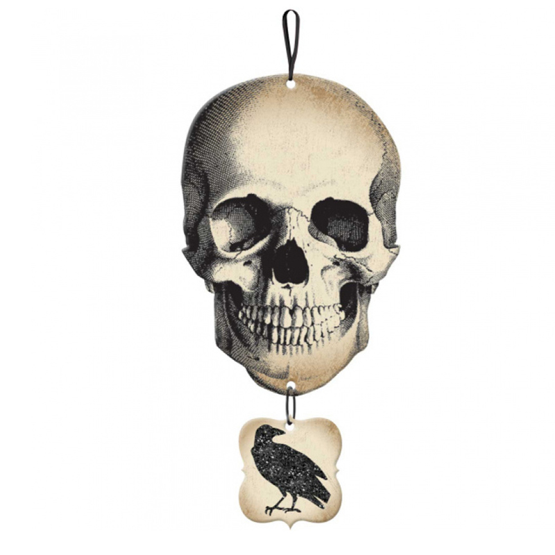 Аксессуар HALLOWEEN Hanging Skull Серый Черный Аксессуар HALLOWEEN Hanging Skull Серый Черный в Грозном | Loft Concept