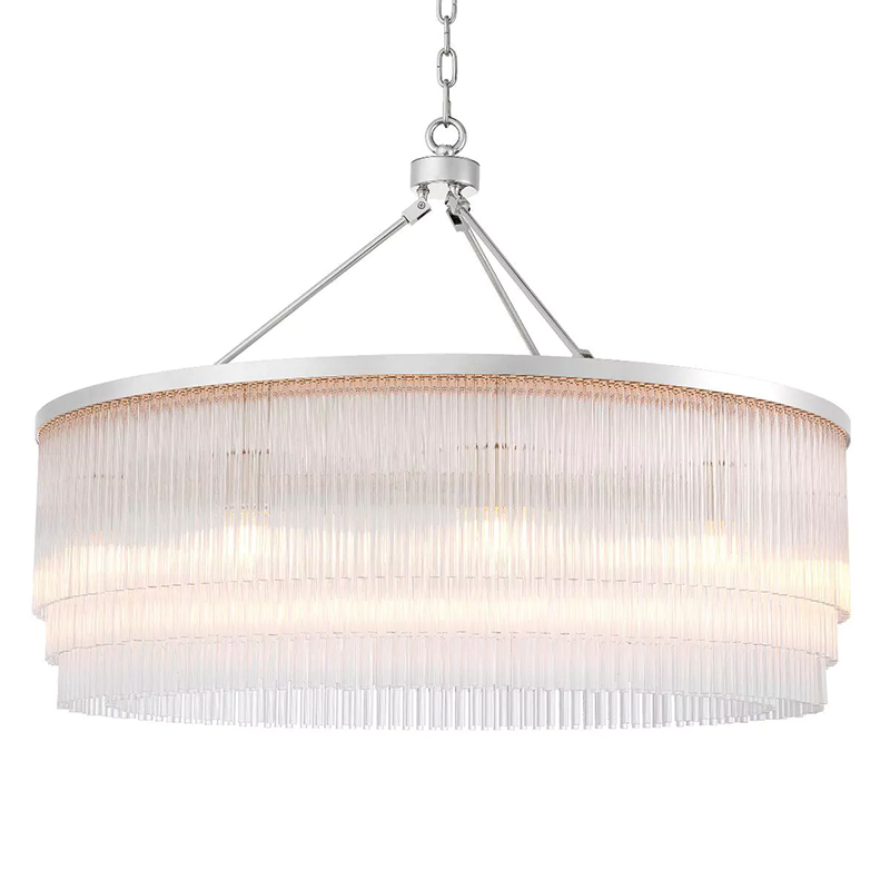 Люстра Eichholtz Chandelier Hector L Nickel Прозрачное Стекло Никель Люстра Eichholtz Chandelier Hector L Nickel Прозрачное Стекло Никель в Грозном | Loft Concept