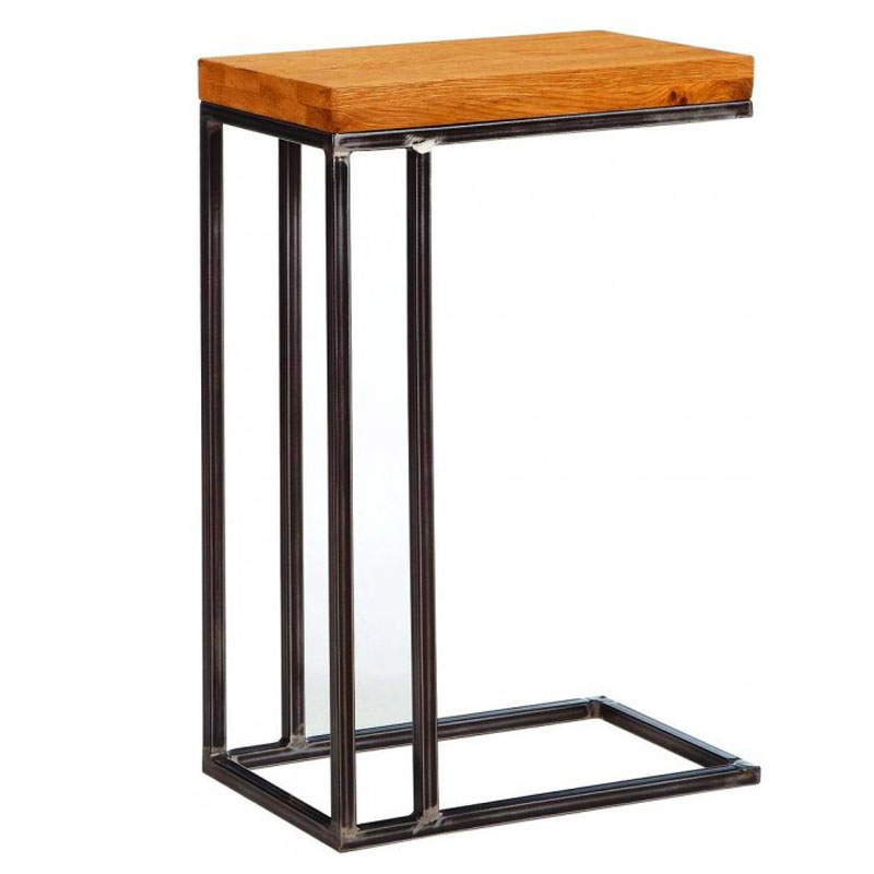 Приставной стол Industrial Oak Sybil Side Table Черный Приставной стол Industrial Oak Sybil Side Table Черный в Грозном | Loft Concept