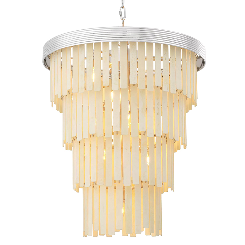 Люстра Eichholtz Chandelier Arizona L Nickel Никель ivory ( слоновая кость ) Люстра Eichholtz Chandelier Arizona L Nickel Никель ivory ( слоновая кость ) в Грозном | Loft Concept
