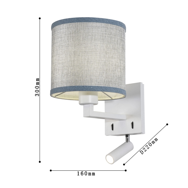 Бра с абажуром и поворотным спотом Trumpet Lamp White Бра с абажуром и поворотным спотом Trumpet Lamp White в Грозном
