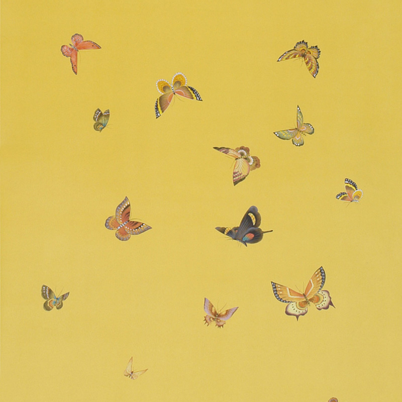 Обои ручная роспись Butterflies Monarch on dyed paper  в Грозном | Loft Concept 