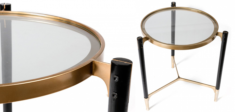 Приставной столик Black & Gold Table round Приставной столик Black & Gold Table round - Loft-Concept в Грозном