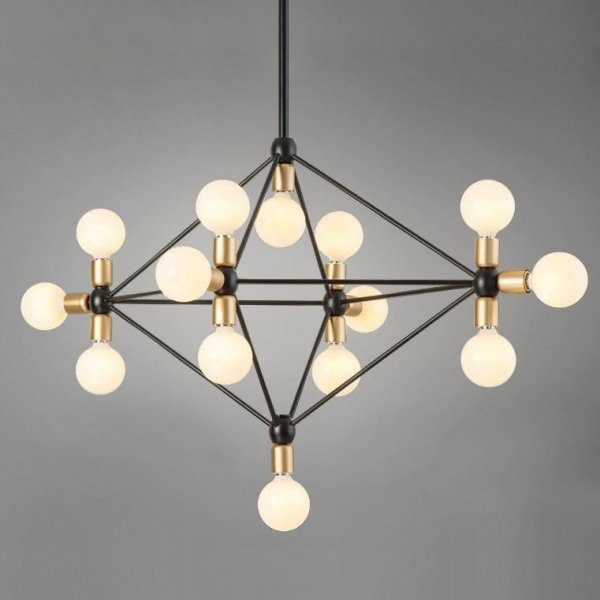 Люстра Modo Chandelier 14 Milk Bulb Золотой Белый Черный Люстра Modo Chandelier 14 Milk Bulb Золотой Белый Черный в Грозном | Loft Concept
