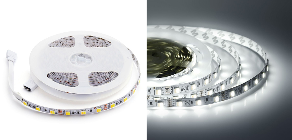 Комплект светодиодной ленты 14,4W/m 60LED/m 5050SMD теплый белый/холодный белый 2,5M Комплект светодиодной ленты 14,4W/m 60LED/m 5050SMD теплый белый/холодный белый 2,5M - Loft-Concept в Грозном