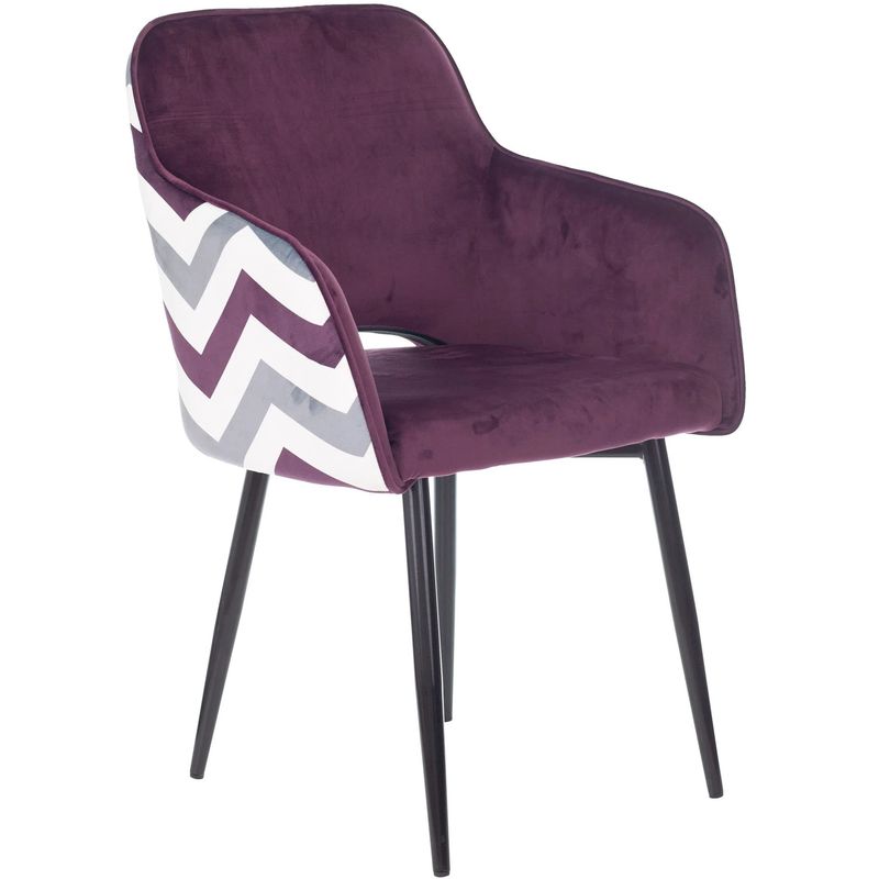 Стул SHARRON Chair Сливовый Зигзаг Сливовый Белый Черный Серый Стул SHARRON Chair Сливовый Зигзаг Сливовый Белый Черный Серый в Грозном | Loft Concept