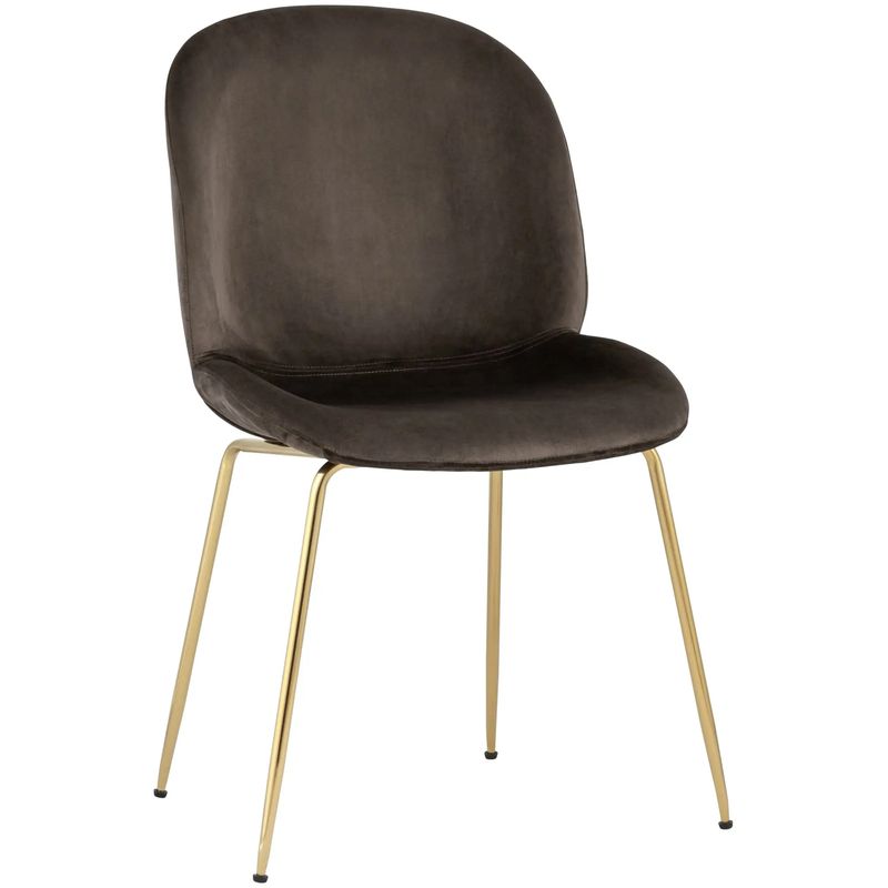 Стул Коричневый Велюр Vendramin Chair Коричневый Золотой Стул Коричневый Велюр Vendramin Chair Коричневый Золотой в Грозном | Loft Concept