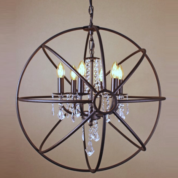 Люстра Orb Iron Farn Sphere Pendant Glass Коричневый Люстра Orb Iron Farn Sphere Pendant Glass Коричневый в Грозном | Loft Concept