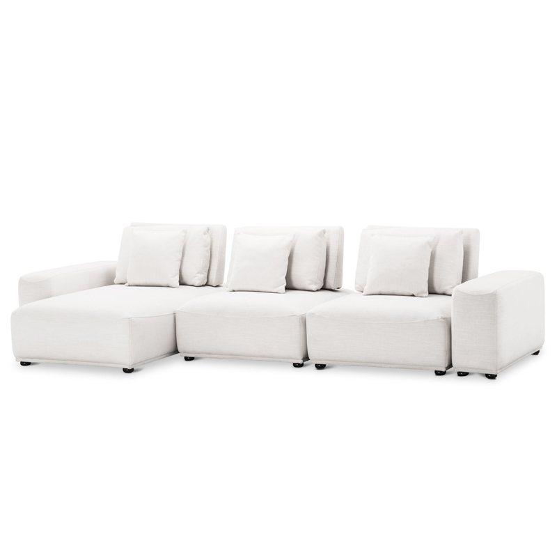 Диван Eichholtz Sofa Mondial Lounge white Белый Черный Диван Eichholtz Sofa Mondial Lounge white Белый Черный в Грозном | Loft Concept
