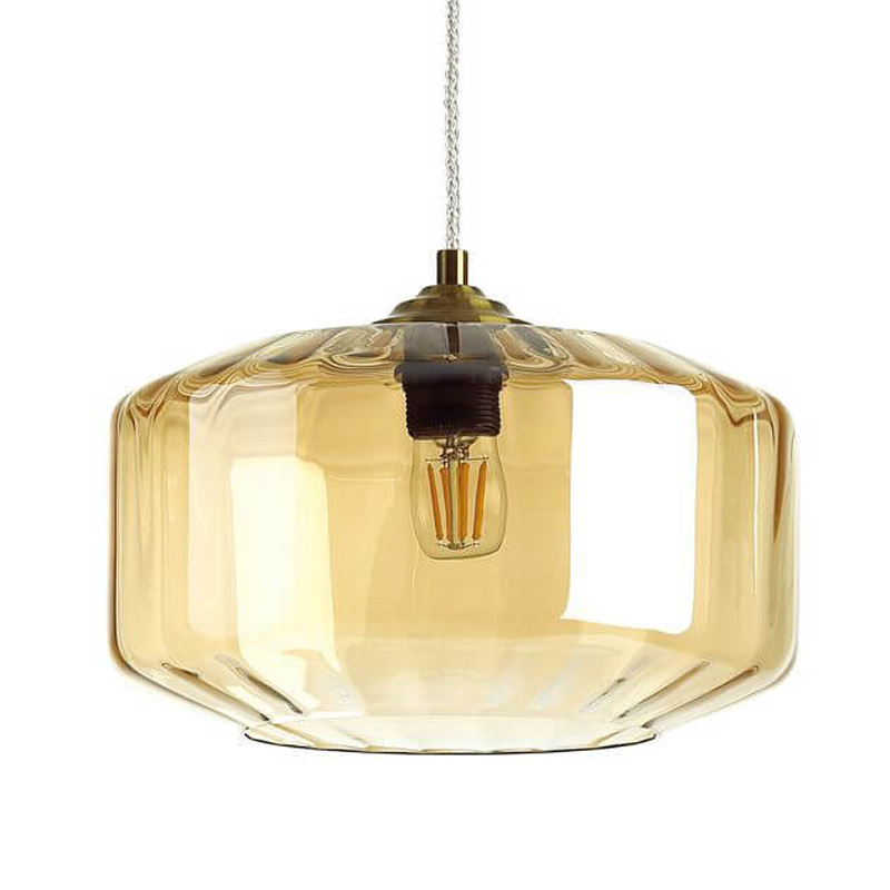 Подвесной светильник Multicolored Glass Amber Янтарный Бронза Подвесной светильник Multicolored Glass Amber Янтарный Бронза в Грозном | Loft Concept