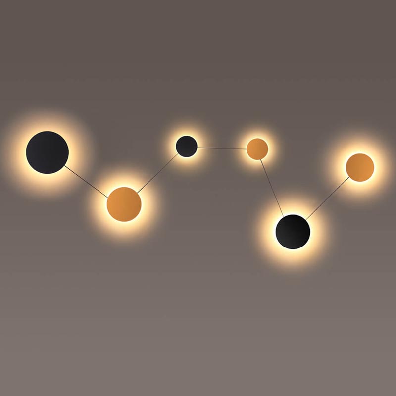 Бра Star System Sconce 6 Черный Золотой Бра Star System Sconce 6 Черный Золотой в Грозном | Loft Concept